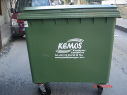 1100 litre plastik konteyner çöp kutusu - 4