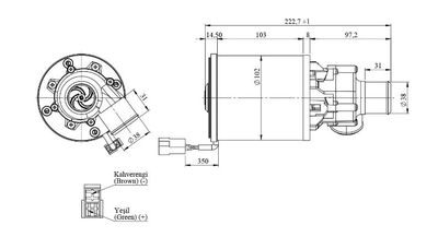 12V, Büyük Pompa 6000LT/H, ø38_siyah