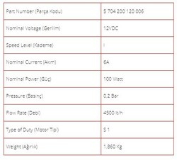 12V, Orta Pompa 4500LT/H, ø38 siyah - 4