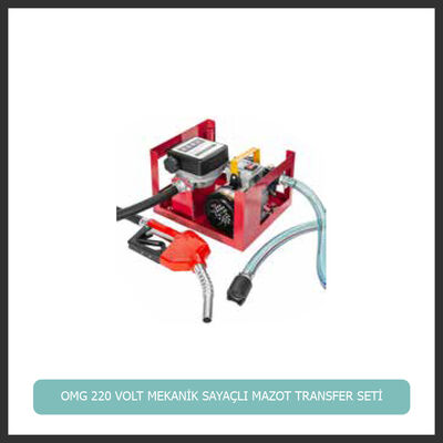 OMG 220 VOLT MEKANİK SAYAÇLI OTOMATİK MAZOT TRANSFER SETİ 2 M EMİŞ / 4 BASIŞ 60 LT/DK