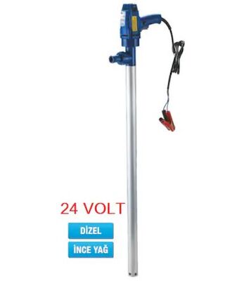 24 Volt Varil Transfer Pompası - Mazot Yakıt İnce Yağ Aktarma