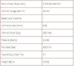 24V, Büyük Pompa 6000LT/H, ø38_siyah - 4