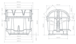 3200 litre kapasiteli Başakşehir Belediye çöp Konteyneri - 6