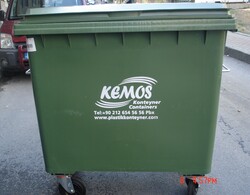  - 660 litre plastik çöp konteyneri