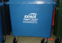  - 770 litre plastik çöp konteyneri çöp kutusu