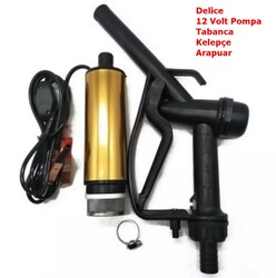 KEMOS - DELİCE 12 VOLT ALÜMİNYUM DALGIÇ TİPİ MAZOT-SIVI AKTARMA SETİ(POMPA + PLASTİK SIVI TRANSFER TABANCASI)