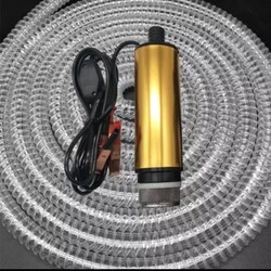 DELİCE 12 VOLT ALÜMİNYUM DALGIÇ TİPİ MAZOT-OİL-SIVI AKTARMA SETİ(POMPA + HORTUM) - KEMOS