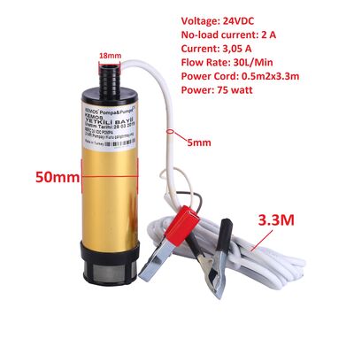 DELİCE 12 VOLT ALÜMİNYUM DALGIÇ TİPİ MAZOT-SIVI AKTARMA SETİ(POMPA + PLASTİK SIVI TRANSFER TABANCASI) - 3