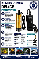 Delice 220-12 Volt Dalgıç Adaptörlü Mazot Aktarma(SIVI TRANSFER) Pompası - KEMOS