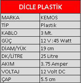 DİCLE 12 VOLT PLASTİK DALGIÇ TİPİ SIVI AKTARMA POMPASI - 5