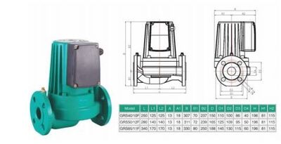 GRS40/10F Flanşlı Sirkülasyon Pompası