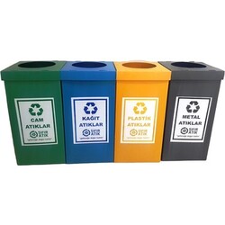 Karton Plast geri dönüşüm kutuları, yüksek mukavemetleri ve nem, güneş ışığı ve sıcaklık değişimlerine karşı dirençleri nedeniyle farklı atıkların ayrıştırılmasında çok kullanışlıdır. - 2
