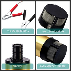 KIZILIRMAK 12 VOLT DALGIÇ TİPİ SIVI AKTARMA POMPASI(FİLTRELİ + ADAPTÖR) - 3