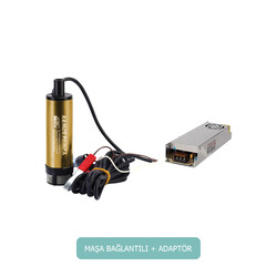 KEMOS - KIZILIRMAK 12 VOLT DALGIÇ TİPİ SIVI AKTARMA POMPASI(FİLTRELİ + ADAPTÖR)