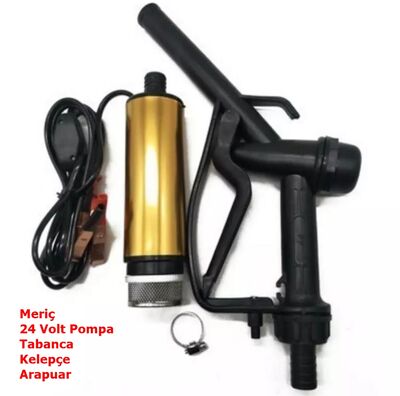 MERİÇ 24 VOLT ALÜMİNYUM DALGIÇ TİPİ SIVI AKTARMA SETİ(POMPA + PLASTİK SIVI TRANSFER TABANCASI)
