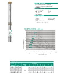 4STM4-6 Paslanmaz Çelik Gövdeli Dalgıç Pompalar - 3