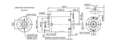 RS-385 28 MM 12 VOLT DC MOTOR(FIRÇALI)