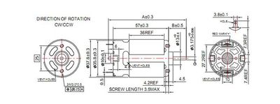 RS-555 36 MM 12 VOLT DC MOTOR(FIRÇALI)