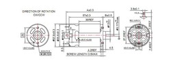RS-555 36 mm 24 Volt DC Motor (Fırçalı Motor) - Thumbnail