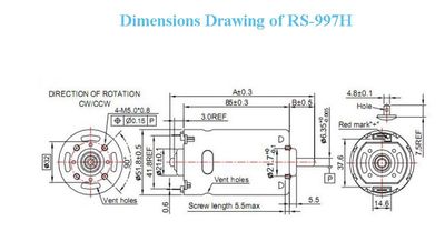 RS-997 52 MM 12 VOLT DC MOTOR(FIRÇALI)