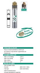 4SKM-100 Sürtme Bronz Fanlı Dalgıç Pompa - 3